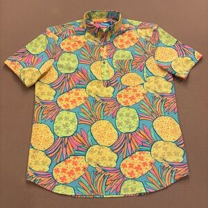 Chubbies The Nutter Pineapple Print Popover Shirt Size XL